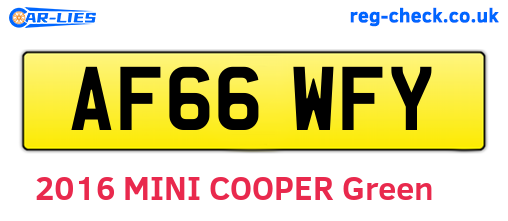 AF66WFY are the vehicle registration plates.