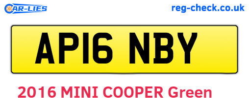 AP16NBY are the vehicle registration plates.
