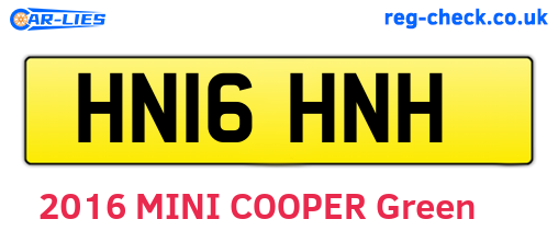 HN16HNH are the vehicle registration plates.