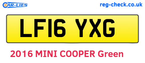 LF16YXG are the vehicle registration plates.