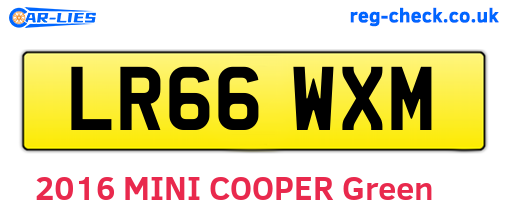 LR66WXM are the vehicle registration plates.