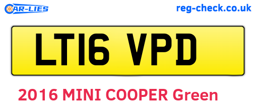LT16VPD are the vehicle registration plates.