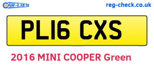 PL16CXS are the vehicle registration plates.