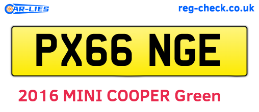 PX66NGE are the vehicle registration plates.