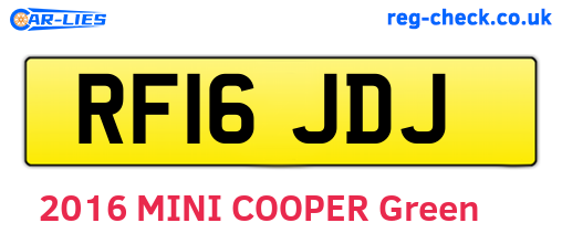 RF16JDJ are the vehicle registration plates.