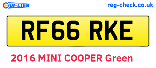 RF66RKE are the vehicle registration plates.