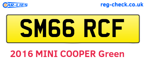 SM66RCF are the vehicle registration plates.