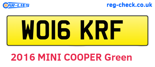 WO16KRF are the vehicle registration plates.