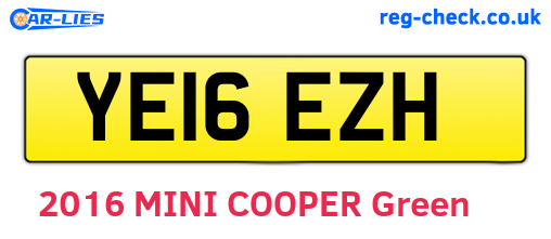 YE16EZH are the vehicle registration plates.