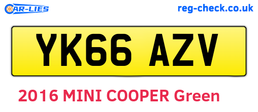 YK66AZV are the vehicle registration plates.