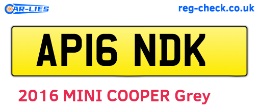 AP16NDK are the vehicle registration plates.