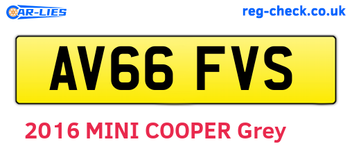 AV66FVS are the vehicle registration plates.