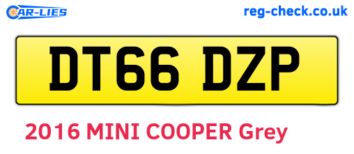 DT66DZP are the vehicle registration plates.