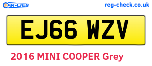 EJ66WZV are the vehicle registration plates.