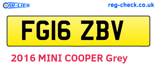 FG16ZBV are the vehicle registration plates.