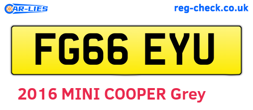 FG66EYU are the vehicle registration plates.