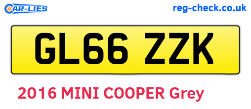 GL66ZZK are the vehicle registration plates.