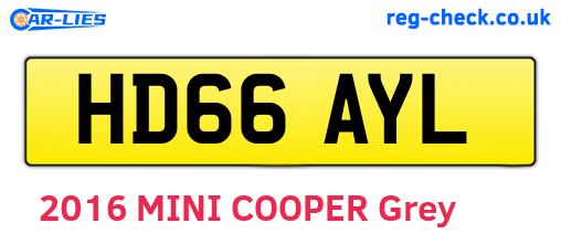 HD66AYL are the vehicle registration plates.