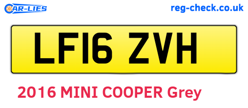 LF16ZVH are the vehicle registration plates.