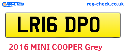 LR16DPO are the vehicle registration plates.