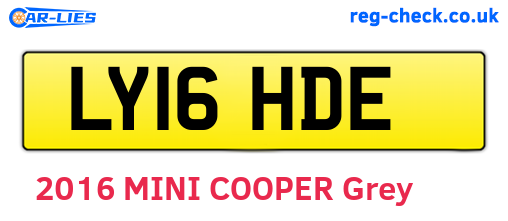 LY16HDE are the vehicle registration plates.