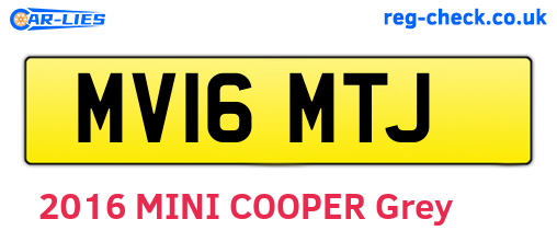 MV16MTJ are the vehicle registration plates.