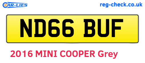 ND66BUF are the vehicle registration plates.