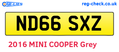 ND66SXZ are the vehicle registration plates.