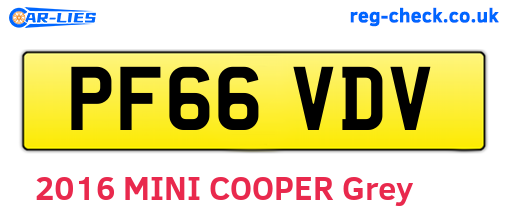 PF66VDV are the vehicle registration plates.