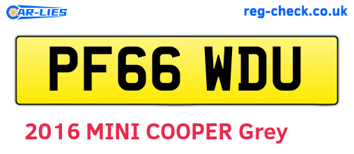 PF66WDU are the vehicle registration plates.