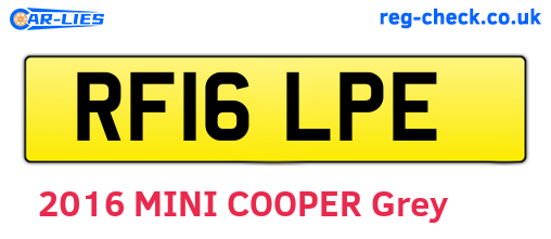 RF16LPE are the vehicle registration plates.
