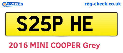 S25PHE are the vehicle registration plates.