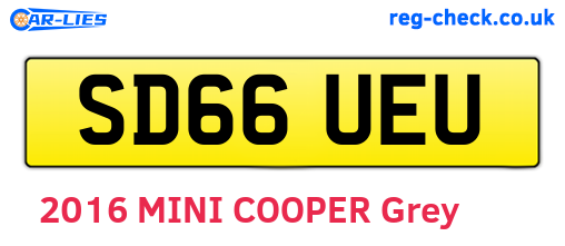 SD66UEU are the vehicle registration plates.