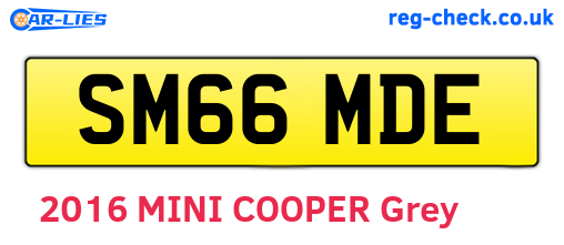SM66MDE are the vehicle registration plates.
