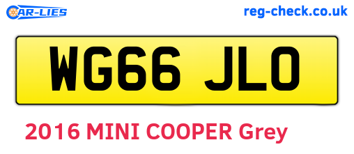WG66JLO are the vehicle registration plates.