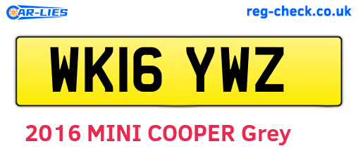 WK16YWZ are the vehicle registration plates.