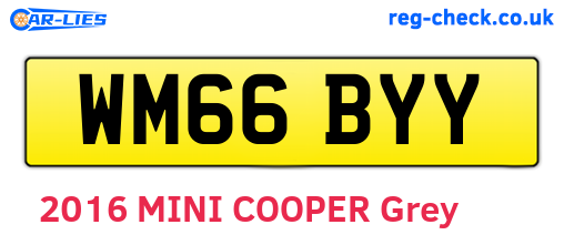 WM66BYY are the vehicle registration plates.
