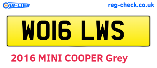 WO16LWS are the vehicle registration plates.