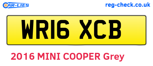 WR16XCB are the vehicle registration plates.