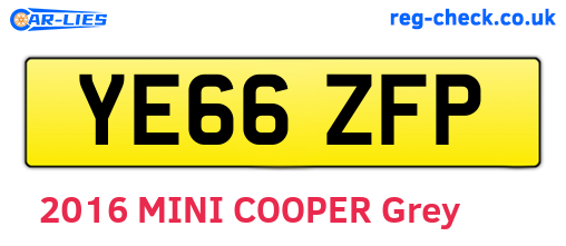 YE66ZFP are the vehicle registration plates.