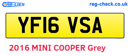 YF16VSA are the vehicle registration plates.