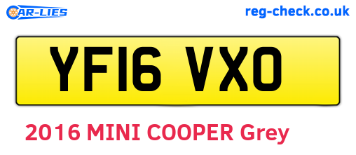 YF16VXO are the vehicle registration plates.