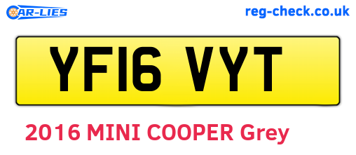 YF16VYT are the vehicle registration plates.