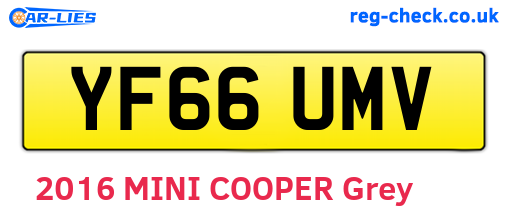 YF66UMV are the vehicle registration plates.