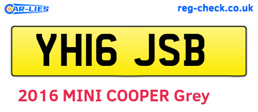 YH16JSB are the vehicle registration plates.