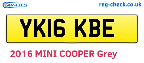 YK16KBE are the vehicle registration plates.