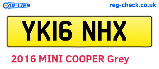 YK16NHX are the vehicle registration plates.