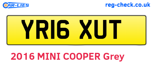 YR16XUT are the vehicle registration plates.