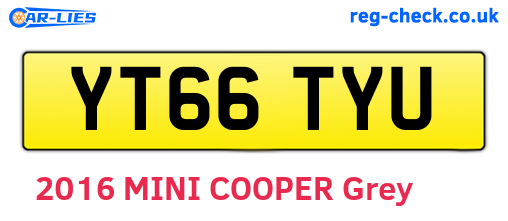 YT66TYU are the vehicle registration plates.