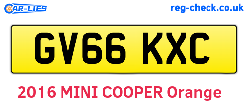 GV66KXC are the vehicle registration plates.